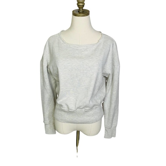 Maeve Raw Hem Pullover Crop Sweatshirt SMALL 2900 - Picture 1 of 8